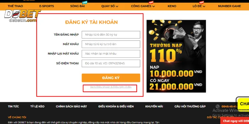 DEBET - Nhà cái cá độ bóng đá online đẳng cấp Châu Âu tại help-for-ukraine.eu.com 12 Đăng ký tài khoản tham gia đơn giản